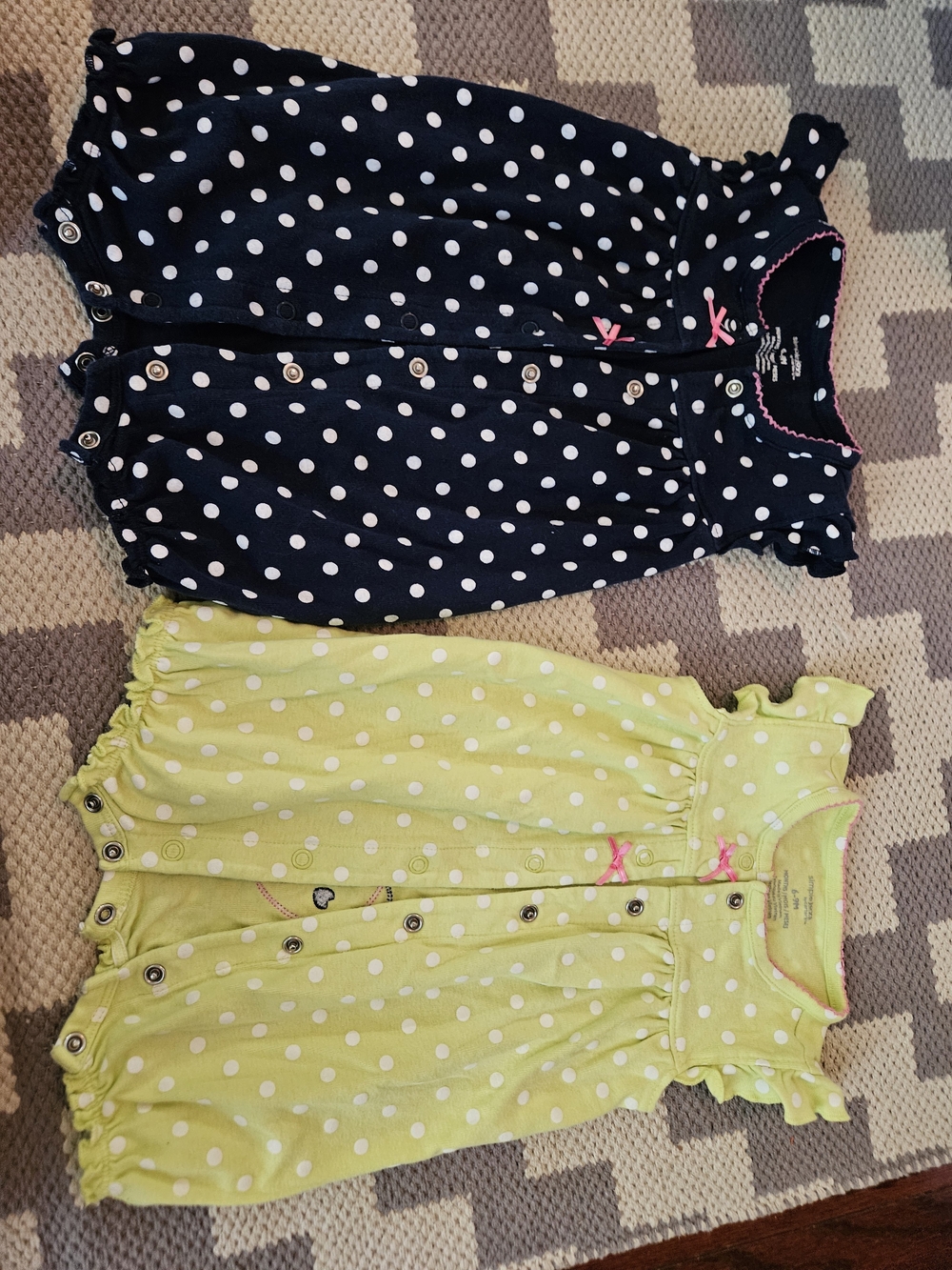 Carter's Bundle Of 4 Rompers - Size 6-9 M 100% Cotton